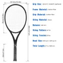 Carbon Fiber Tennis Racket Adults Lightweight Shockproof Tennis Racket