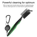 Functional Professional Golfclub Ball Grooves Cleaning Brush Nylon Iron Wire Dual Sided Putter Cleaner Outdoor Exercise Golf Acc