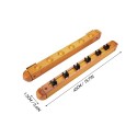 6-Cue Wall Mount Wood Cue Rack Billiard Wall Rack