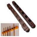 6-Cue Wall Mount Wood Cue Rack Billiard Wall Rack