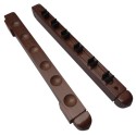 6-Cue Wall Mount Wood Cue Rack Billiard Wall Rack