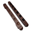 6-Cue Wall Mount Wood Cue Rack Billiard Wall Rack