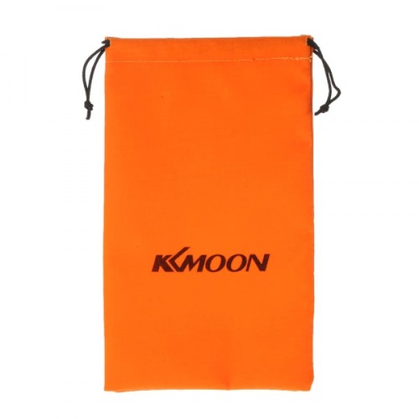 24*14cm Orange Small Drawstring Flocked Protection Bag Pouch