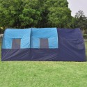 Polyester Camping Tent 6 Persons Blue-Dark Blue