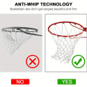 Outdoor Basketball Net, Professional Heavy Duty Basketball Net Replacement, All Weather Anti Whip, Suitable For Outdoor Standard 12 Loops Basketball Hoop